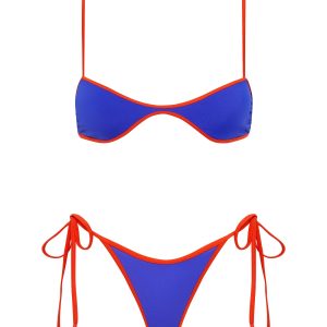 ESTE - SALA Blue Scoop Crop Bikini Set