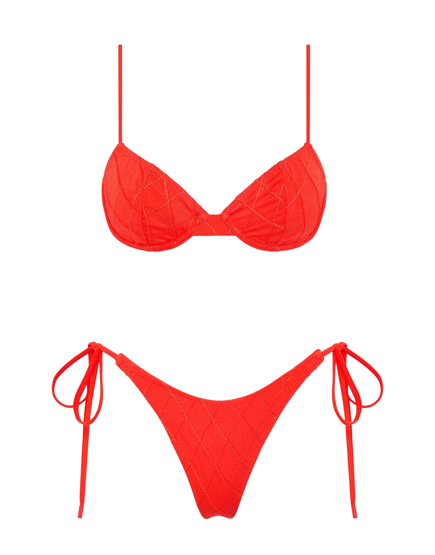 JARA - VISS Red Balconette Bikini