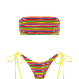 KAYA - ALEIX Terry Towelling Bandeau Bikini Set