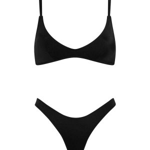 MAIA - EBONY BLACK Scoop Bikini Set