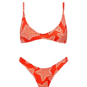 MAIA - ELVI Red Star Scoop Bikini Set
