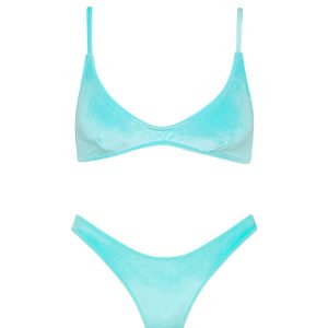 MAIA - HIRST Blue Velvet Scoop Bikini Set