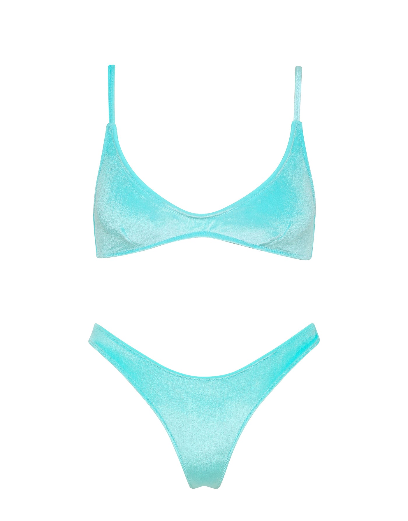 MAIA - HIRST Blue Velvet Scoop Bikini Set