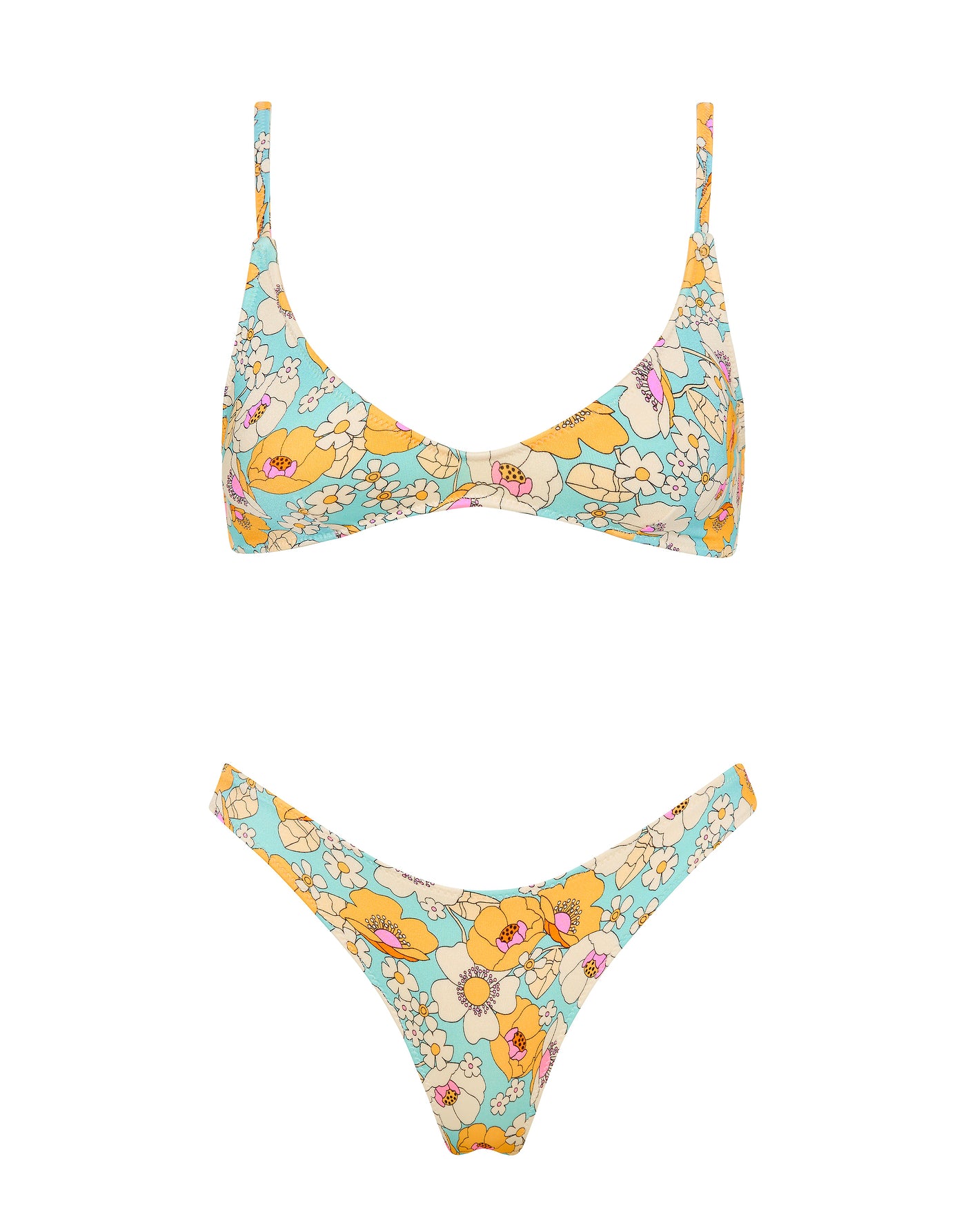 MAIA - MAIE Floral Scoop Bikini Set