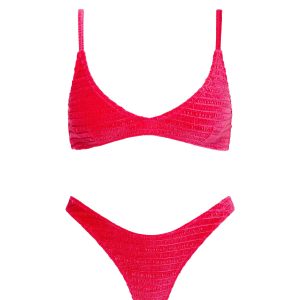 MAIA - MELIN Pink Velvet Scoop Bikini Set