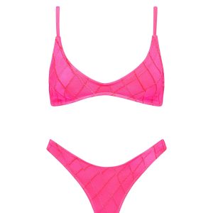 MAIA - MENDE Pink Scoop Bikini Set