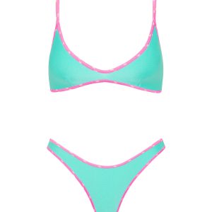 MAIA - TURQUOISE Neoprene Scoop Bikini Set