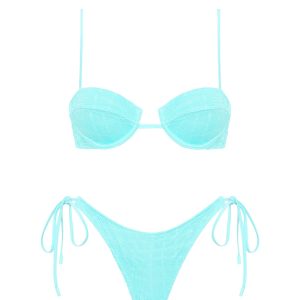 MALA - JAVE Blue Crochet Balconette Bikini Set
