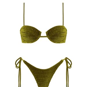 MALA - VARO Green Velvet Balconette Bikini Set