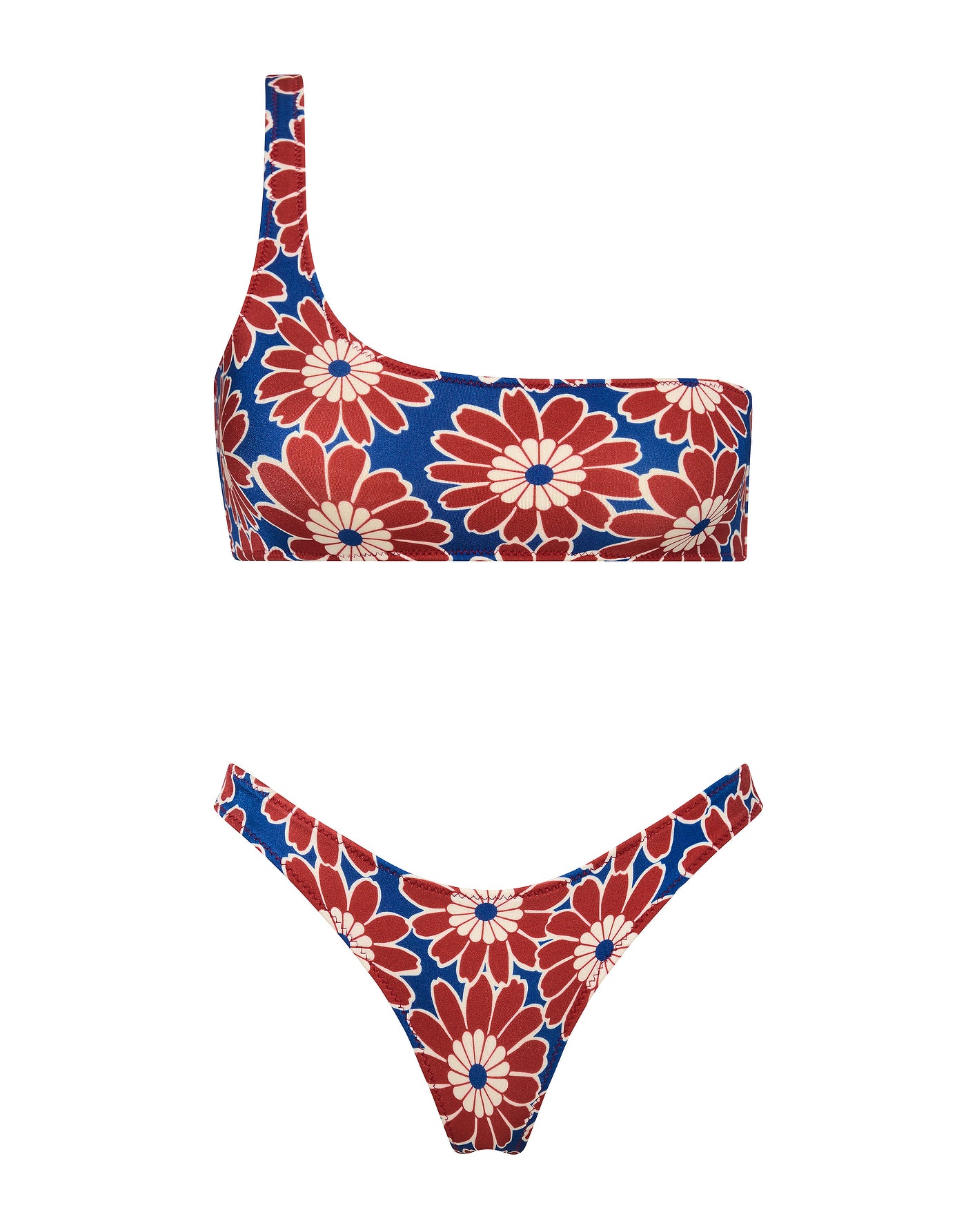 MELROSE - TOCO Floral One Shoulder Bikini Set