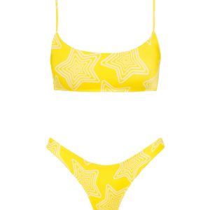 MICA - MANCA Yellow Star Scoop Bikini Set