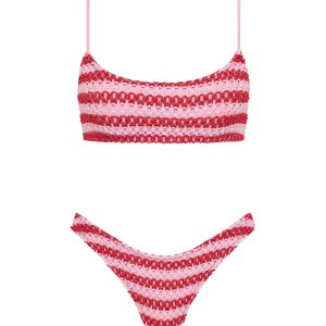 MICA - TANNA Crochet Crop Bikini Set
