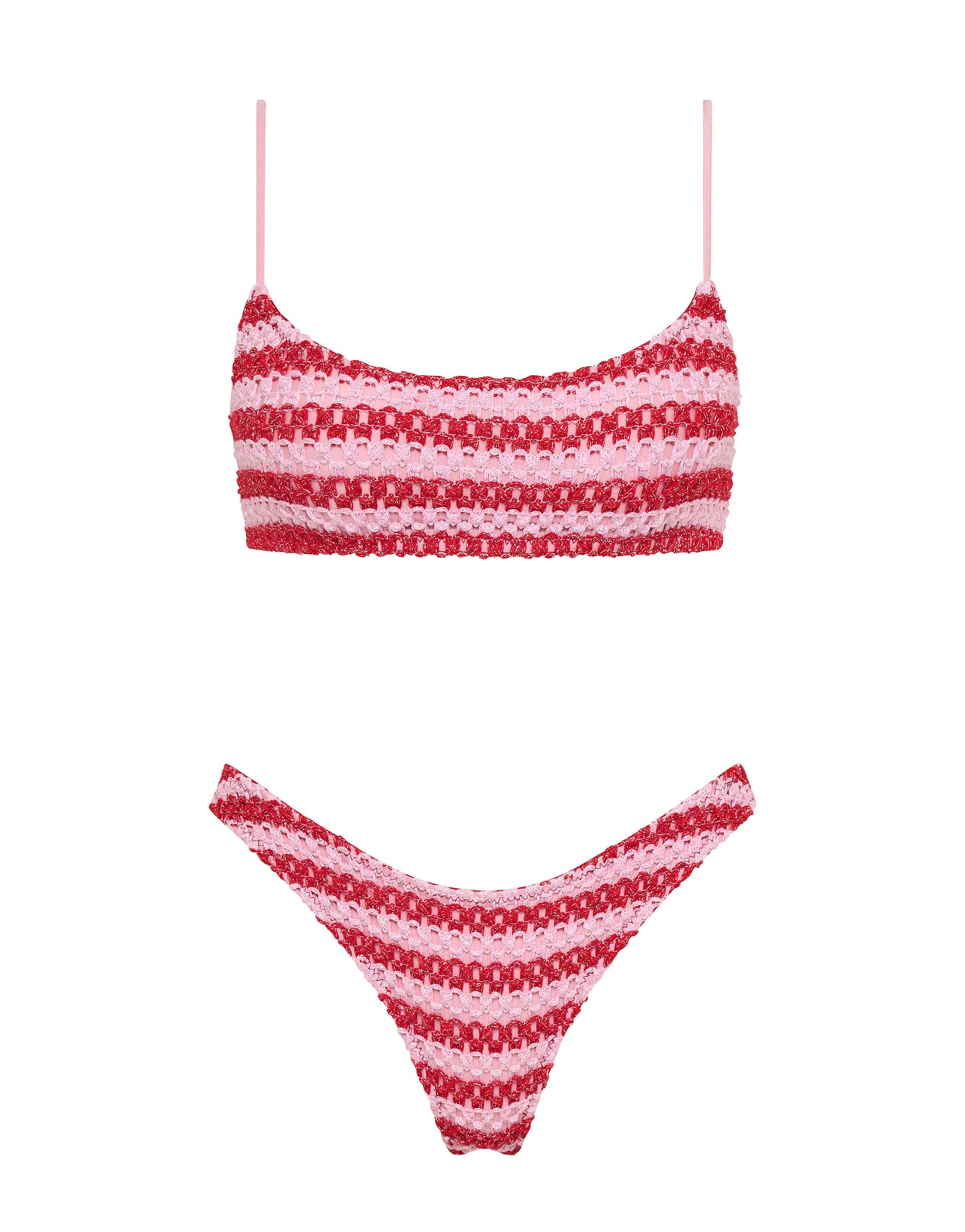 MICA - TANNA Crochet Crop Bikini Set