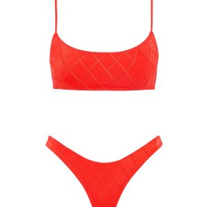 MICA - VISS Red Crop Bikini Set