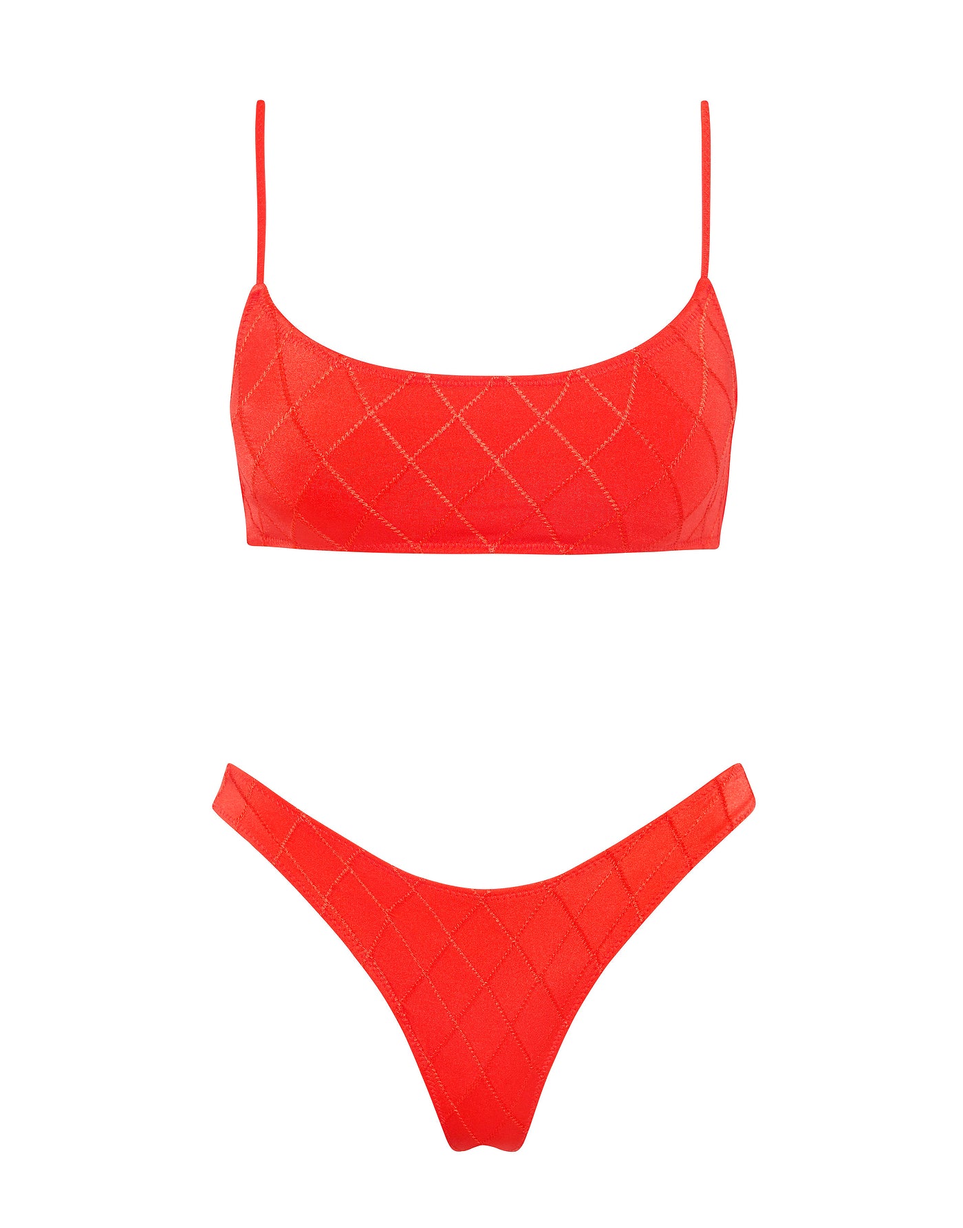 MICA - VISS Red Crop Bikini Set