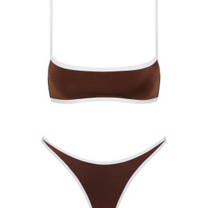 MIMA - BISC Brown Crop Bikini Set