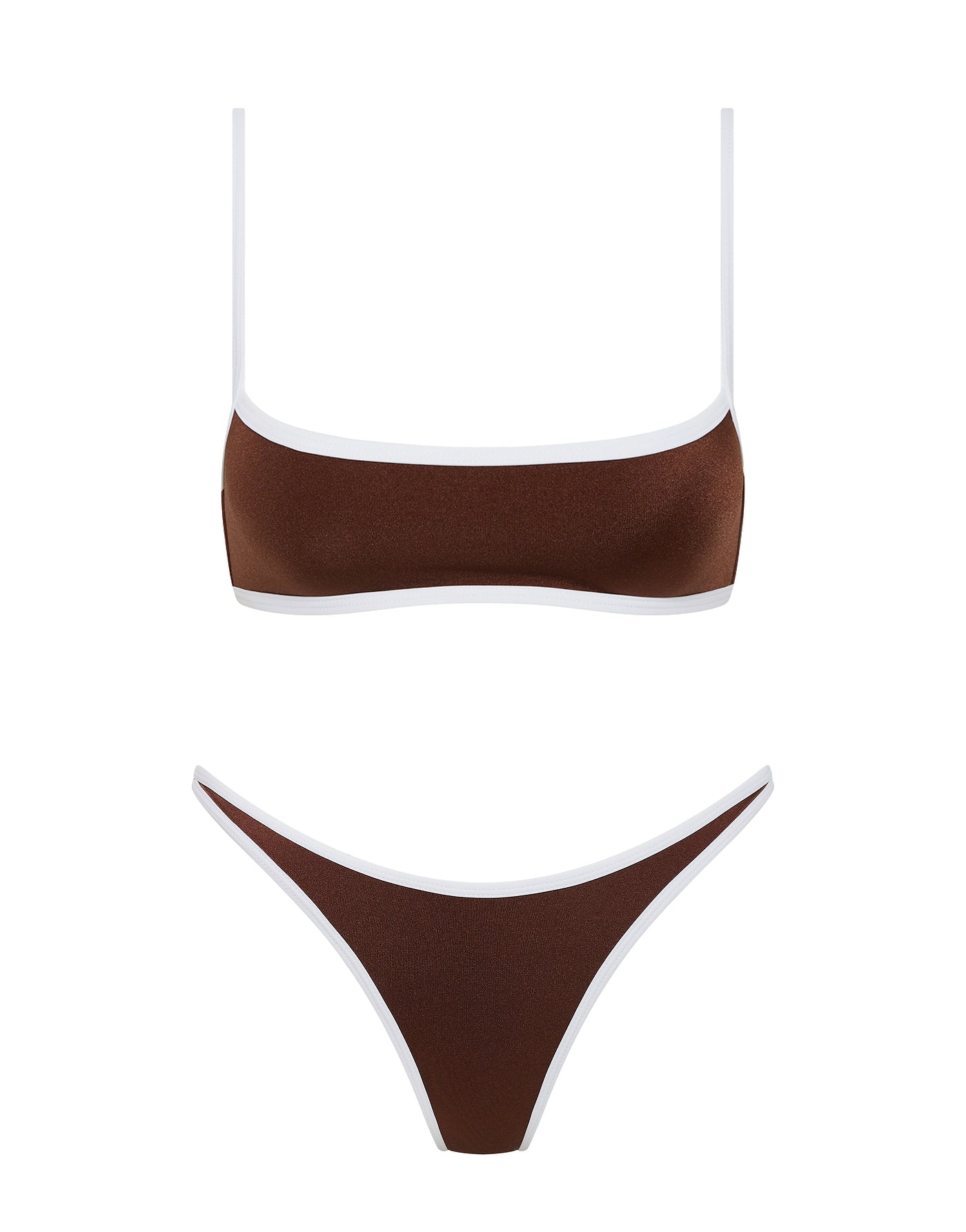 MIMA - BISC Brown Crop Bikini Set