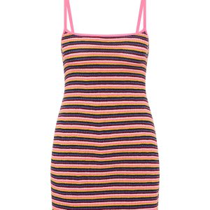 MINNI - LONI Stripe Crochet Mini Dress