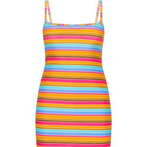 MINNI - MELON STRIPE Mini Dress