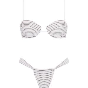 PALMA - LUSAIL White Terry Towelling Balconette Bikini Set