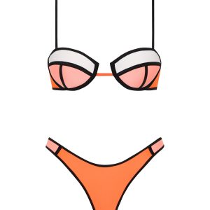 POPPY - PEACH SORBET Neoprene Balconette Bikini Set