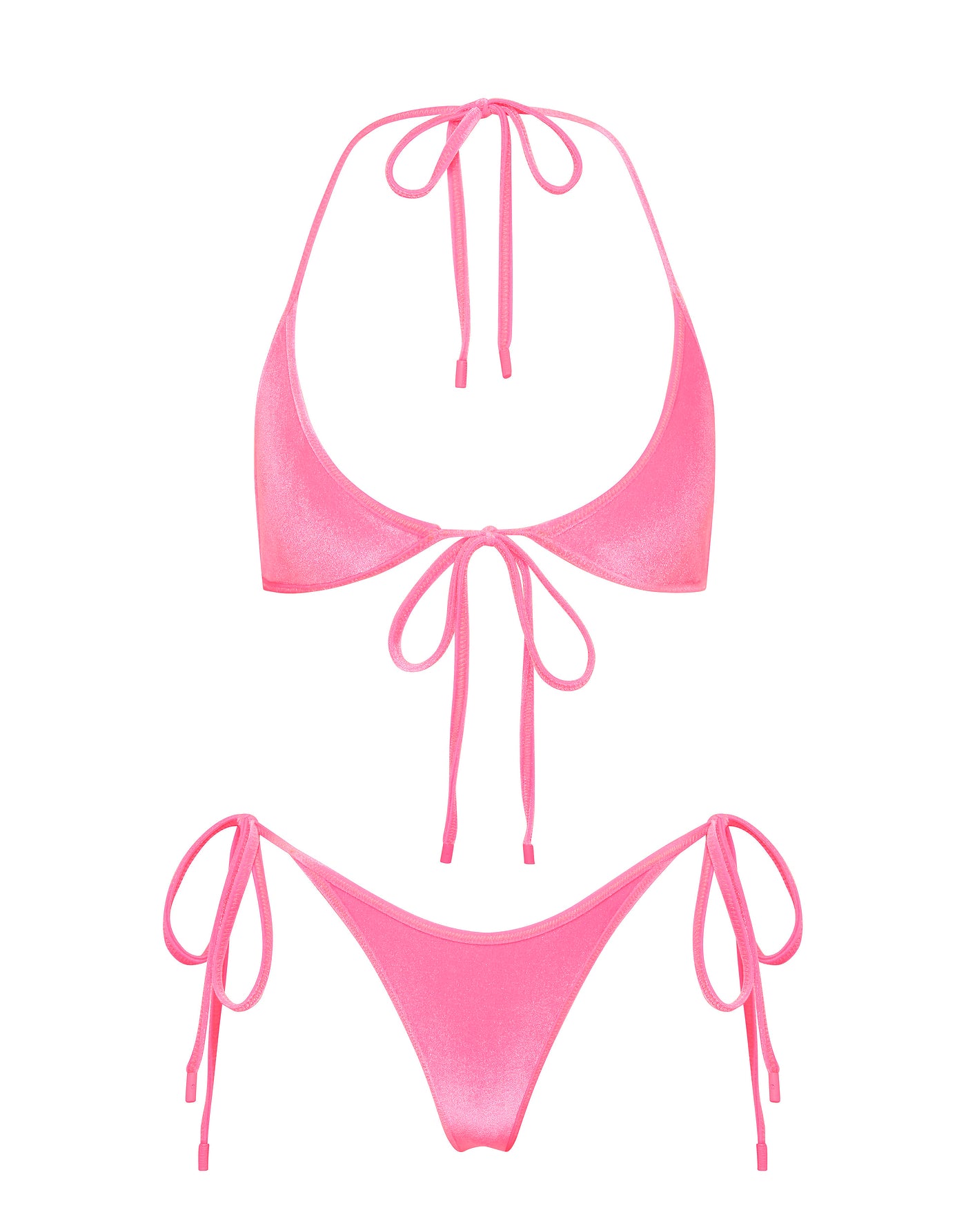 SOFI - PINK CANDY VELVET Halter Bikini Set