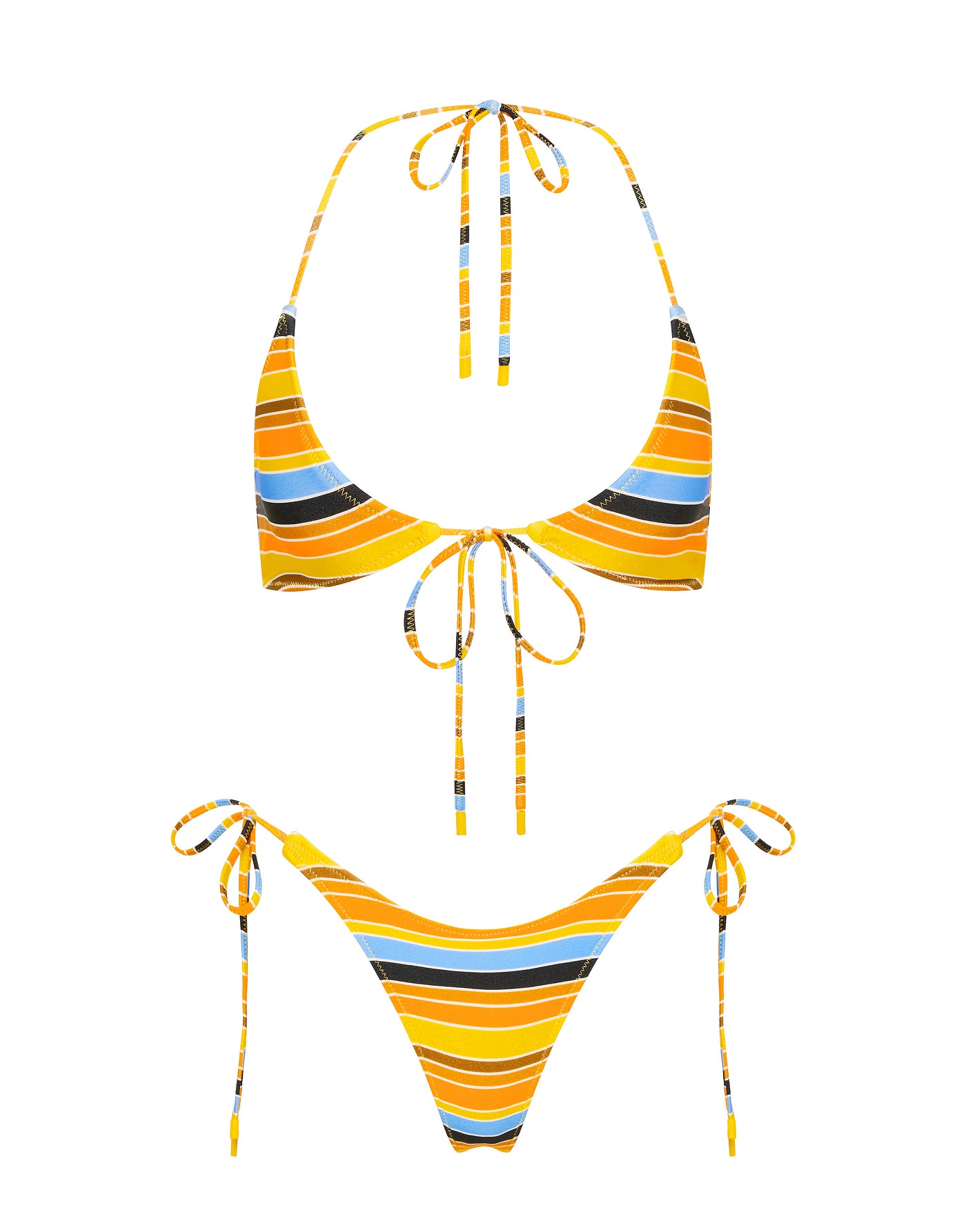 SOFI - TORE Stripe Halter Bikni Set