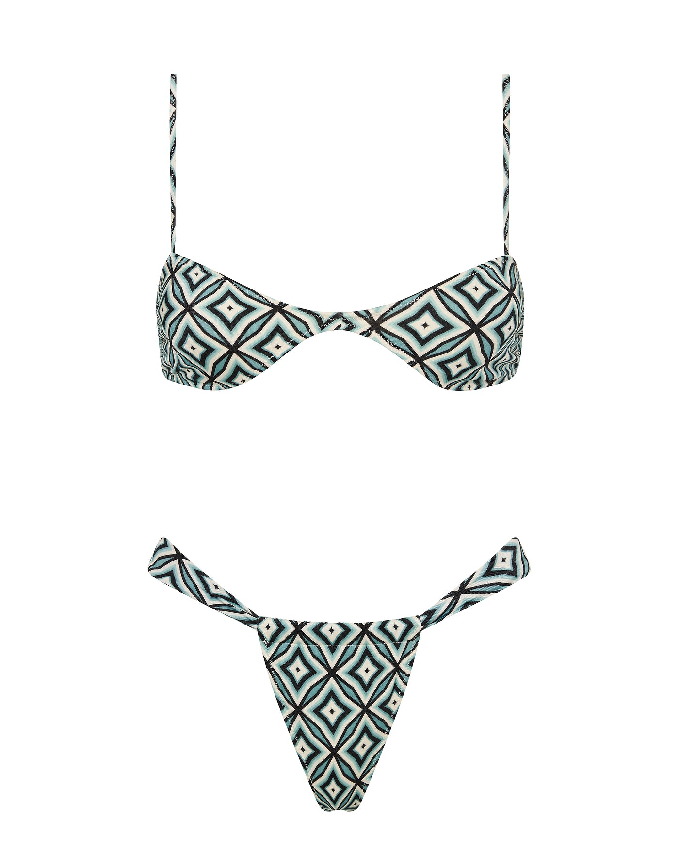 STELL - POLLO Geometric Scoop Bikini Set