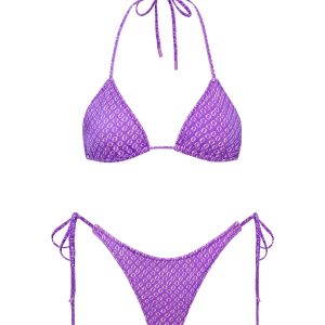 VINCA - HAZE Purple Triangle Bikini Set