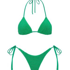 VINCA - HUBE Green Terry Towelling Triangle Bikini Set