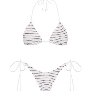 VINCA - LUSAIL White Terry Towelling Triangle Bikini Set