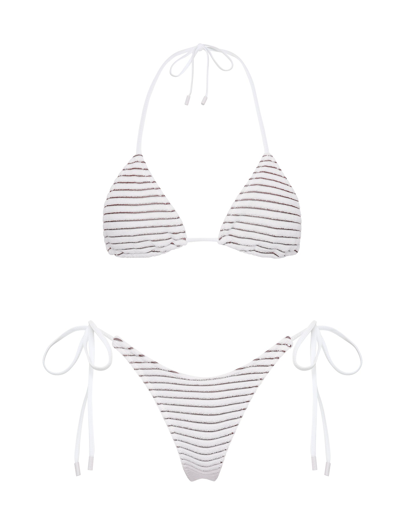 VINCA - LUSAIL White Terry Towelling Triangle Bikini Set