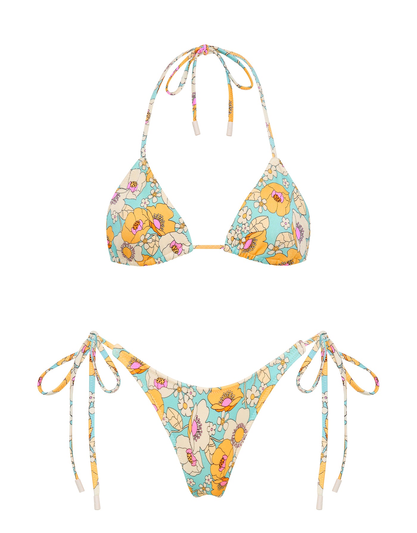 VINCA - MAIE Floral Triangle Bikini Set