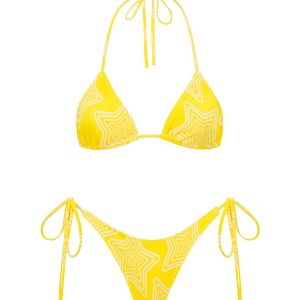 VINCA - MANCA Yellow Star Triangle Bikini Set