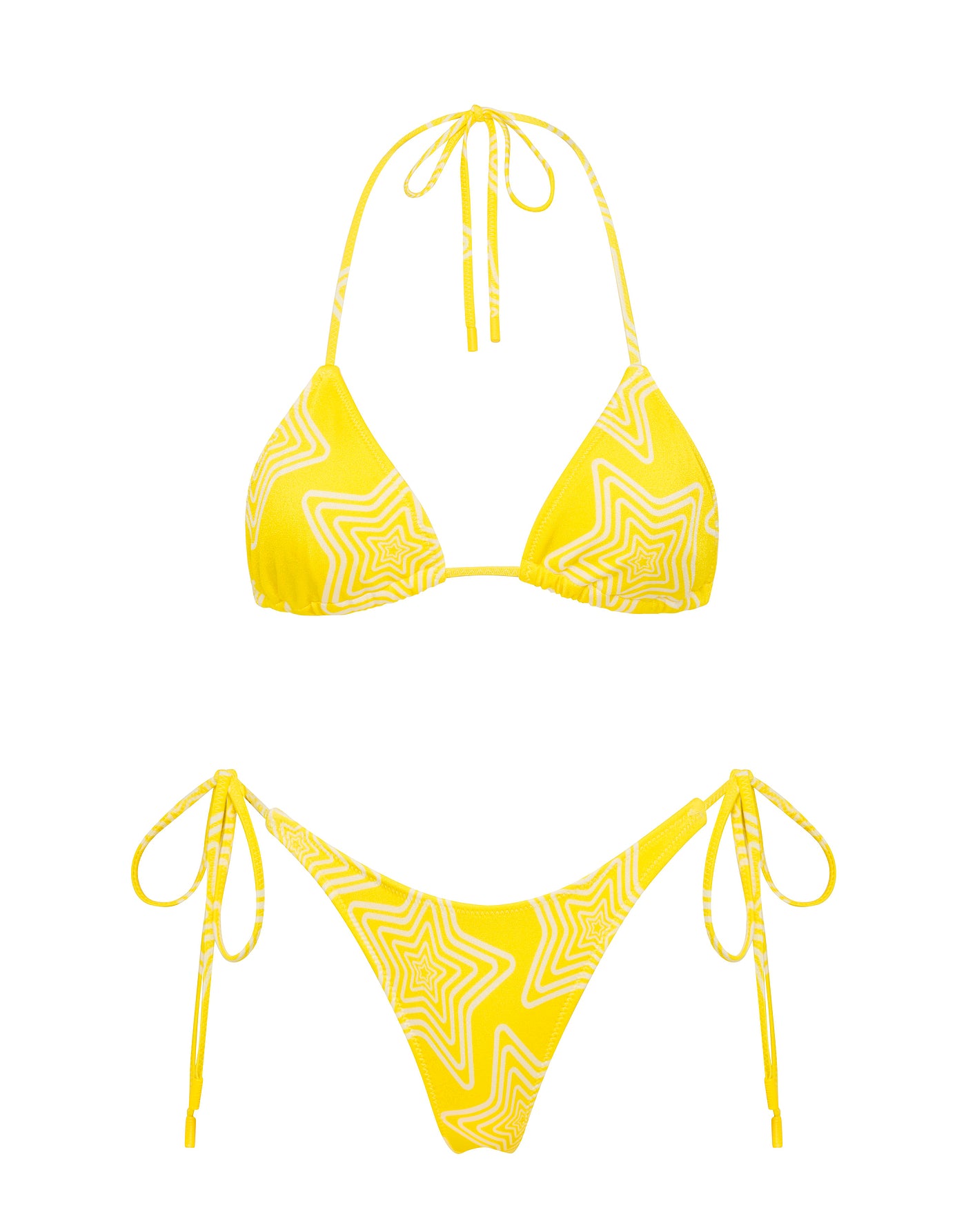 VINCA - MANCA Yellow Star Triangle Bikini Set