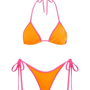 VINCA - SANTO Orange Triangle Bikini Set