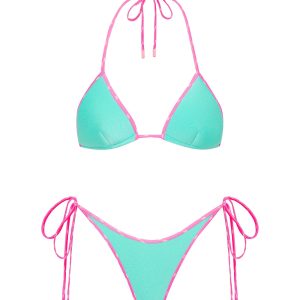 VINCA -TURQUOISE Neoprene Triangle Bikini Set