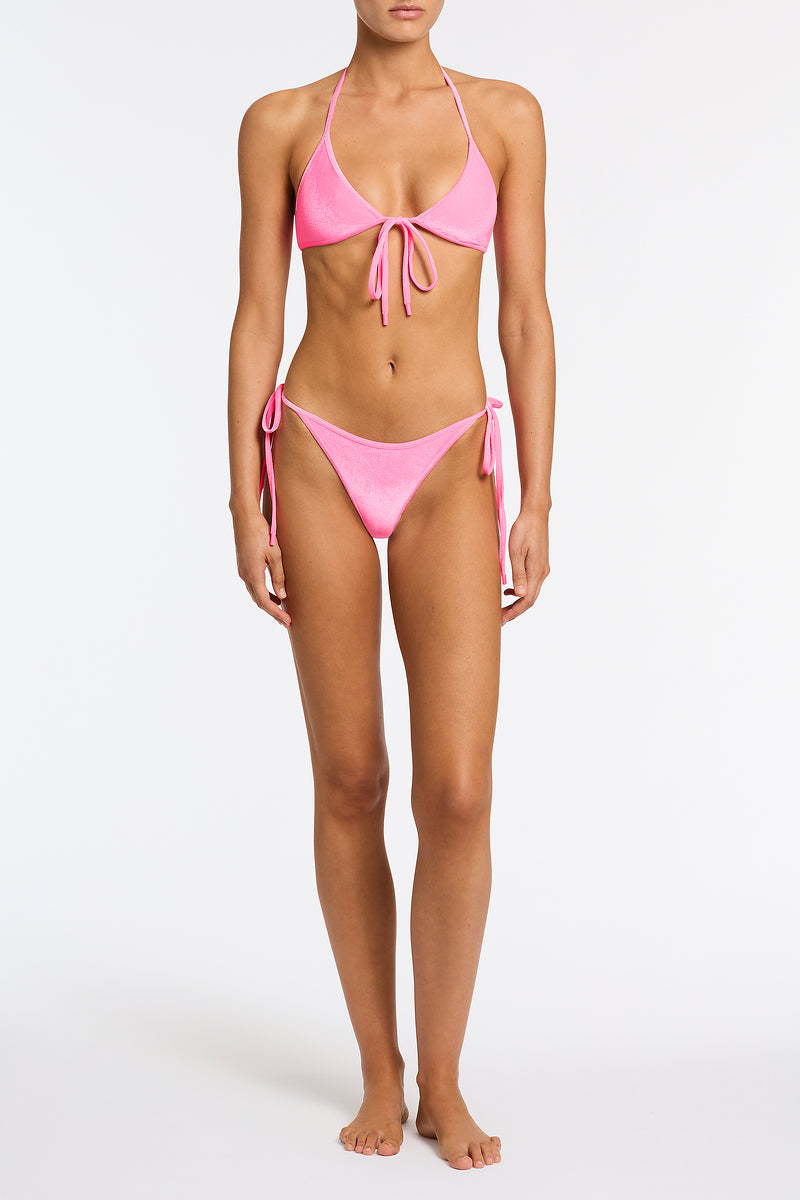 SOFI - PINK CANDY VELVET Halter Bikini Set - Image 2