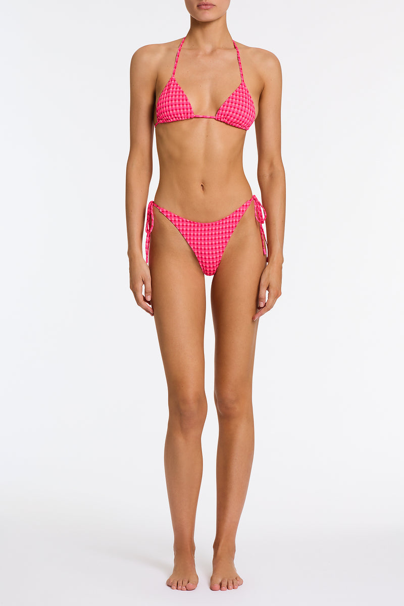 VINCA - ADAO Pink Textured Triangle Bikini Set - Image 2