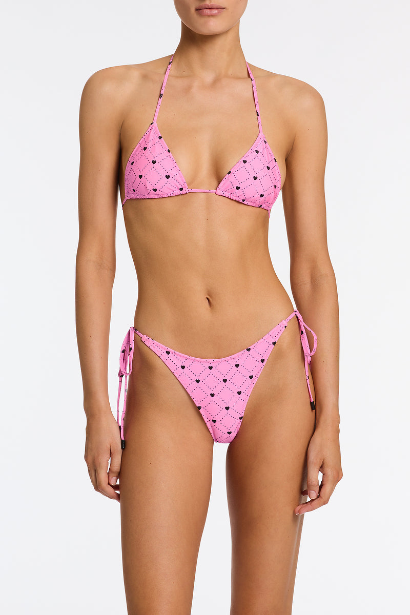 VINCA - CASSI Pink Heart Triangle Bikini Set - Image 5
