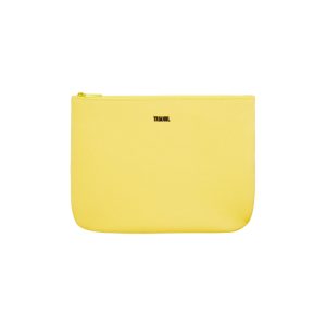 LEMON - Yellow Neoprene Zip Pouch