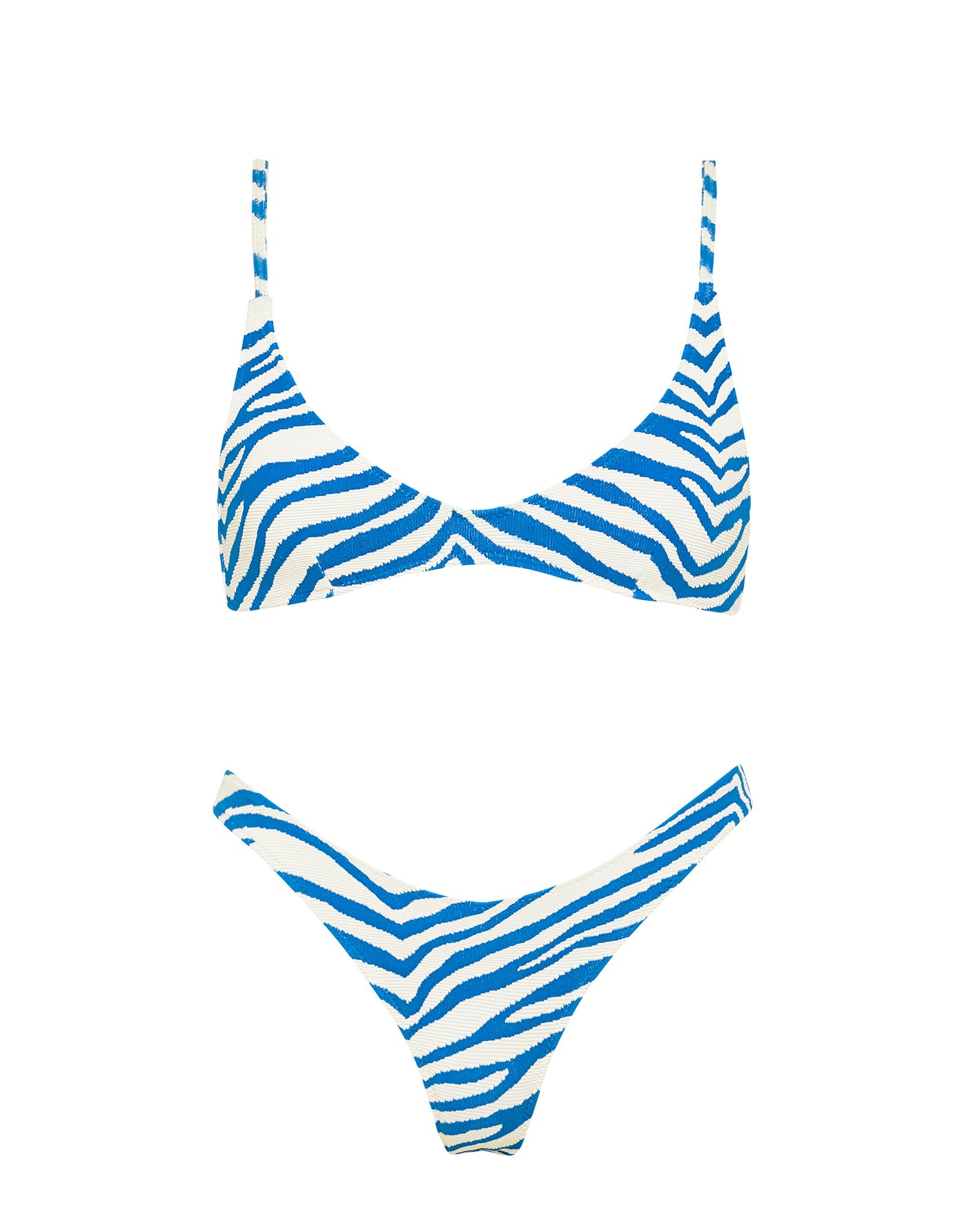 MAIA - ZEBRA SPLASH Scoop Bikini Set